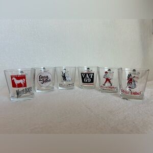 Vintage 1960s Scotch Whisky Rocks Glasses Set of 6 Sir Edward’s Collectible